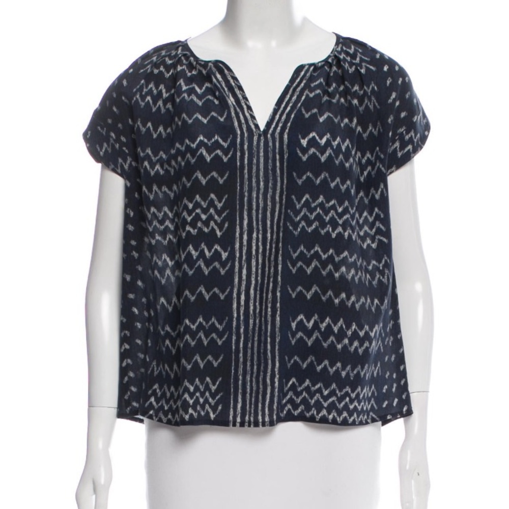 Ulla Johnson Annalise silk geometric top
